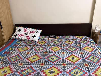 wooden bed