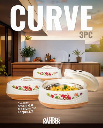 3-piece Rahber Curve hotpot set