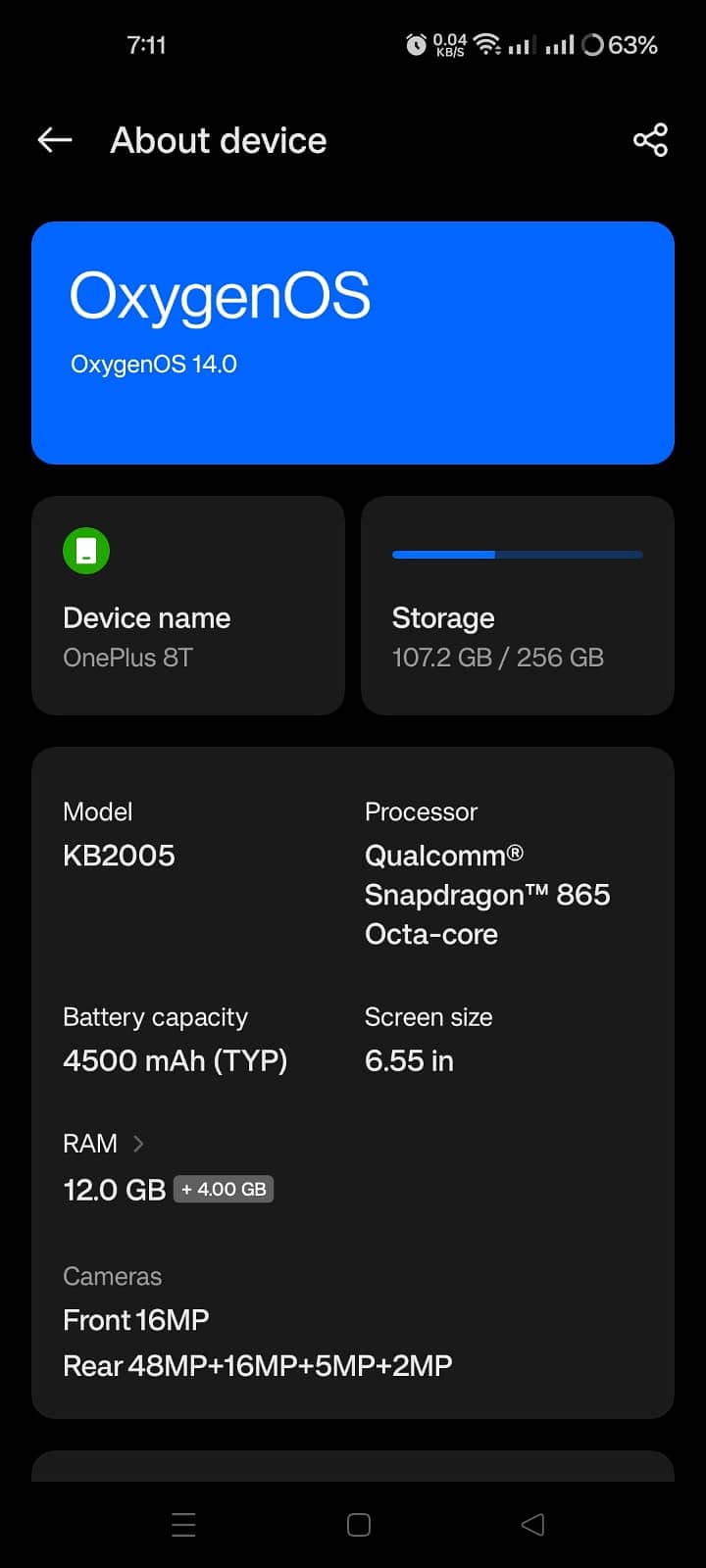 One Plus 8T 6