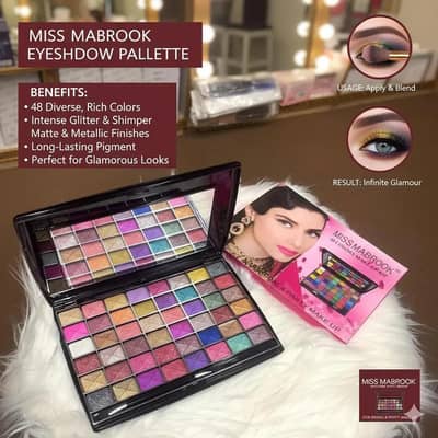 Color Eyeshadow Palette with Shimmer & Metallic Shades