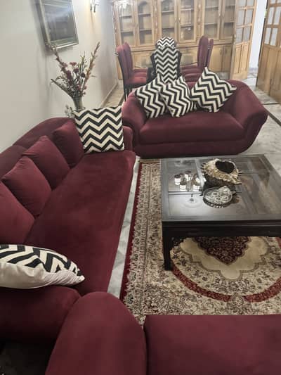 7 Seater Sofa Set along with main and side table
