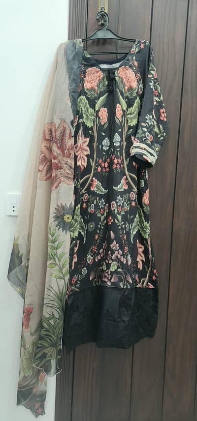 2 PC maria b , long shirt 53 length , black color