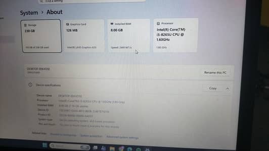 lenovo think pad L390 ! core 15 8gen ! 8 GB Ram ! 256GB