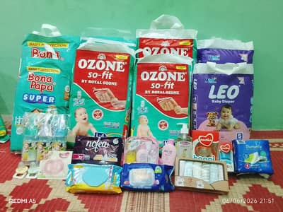 Diapers all saiz all brand (Baby product kit)
