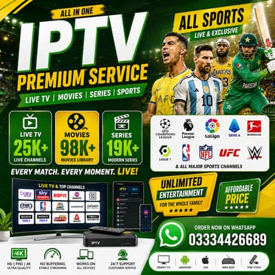 iptv-entertainment services in all around the world :03334426689
