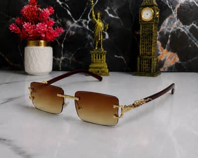 Rimless fashion sunglasses