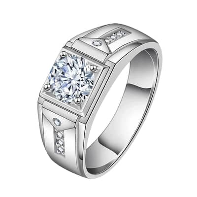1. Men's Premium Square Cut Rings