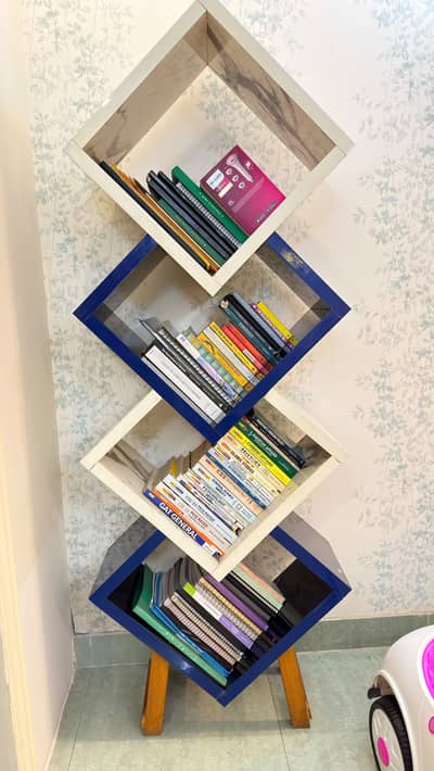 Modern Geometric Diamond Bookshelf