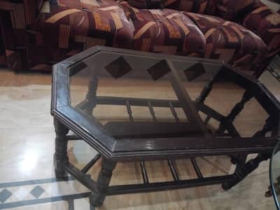 dark brown table set