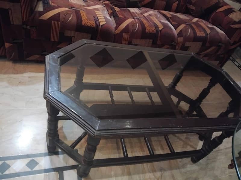 dark brown 2 table set 0