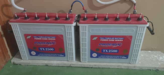 ٹائٹل: ونکس 230Ah کی 2 بیٹریاں فروخت کے لیے – اچھی کنڈیشن
