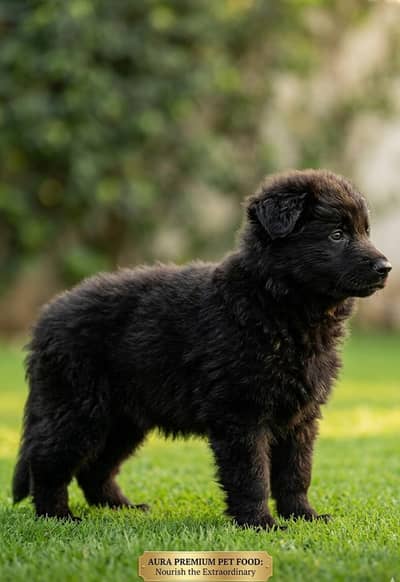 Black German shepherd  long coat breed