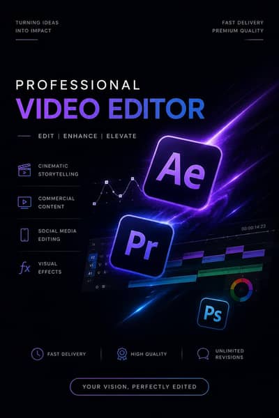PROFESSIONAL ADOBE VIDEO EDITOR - LONG FORM AND SHORT FORM