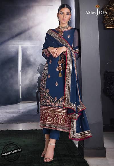 Asim Jofa 3pc suit (Stitched) for Sale