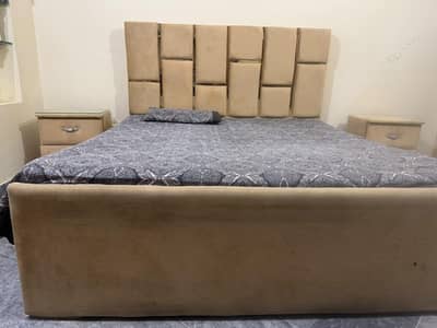 bed with side tables