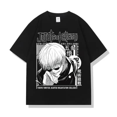 itadori and gojo white t-shirts