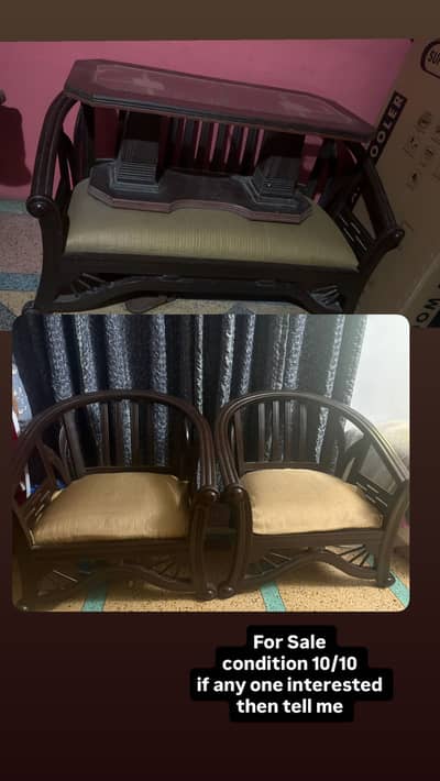 2 seater and single both with table