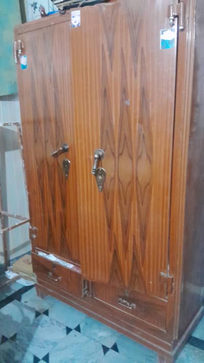 1 iron wardrobe and 1 wooden wardrobe for sale