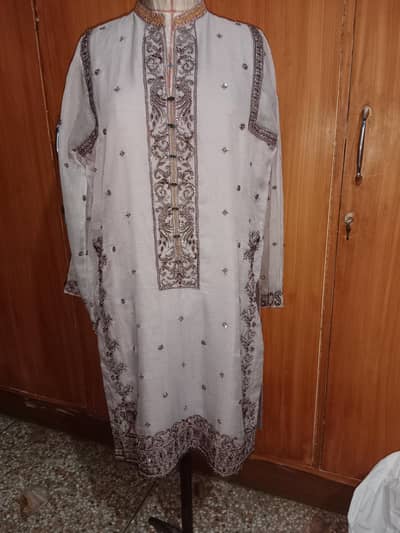 adda work ,cotton net ,embellished,