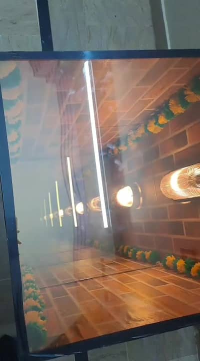 Infinity Mirror Table Creating the Illusion of Endless Light Corridor