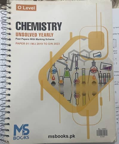 O LEVEL | MS CHEMISTRY UNSOLVED YEARLY PAST PAPERS WITH MARKING SCHEME