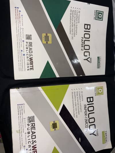 O level biology topical solved past papers p1 and p2 good condition