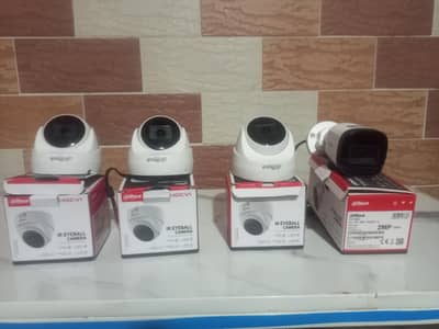 1 NIGHT VISION IR BULLET CCTV & 3 DOME SHAPE WITH POWR PLUG. 10/10