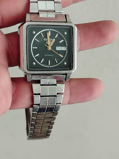 Antique watch Seiko 5 Vintage square tv shape Japan citizen Roamer
