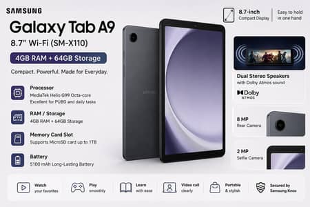 Samsung Galaxy Tab A9 (SM-X110) 8.7" Wi-Fi Only