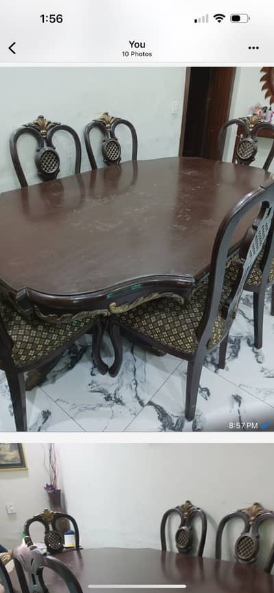 Selling chinoti dinning table with six chairs