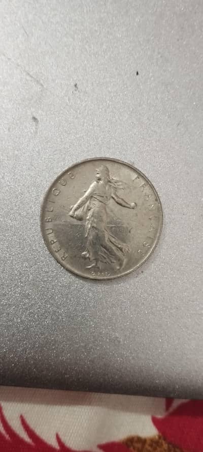 Franch 1 Franc 1961-Antique coin for sale--La semeuse.
