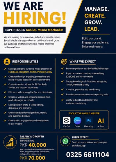Experienced Social Media Manager & Content Creator (Full-Time)