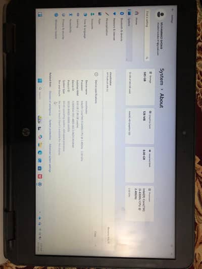 HP PRO BOOK CORE I5 6TH GENERATION 8GB RAM 585GB HD