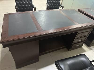 Exective Office Table for Sale with Executive 2 chairs and sid table