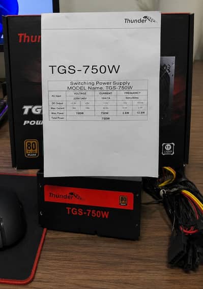 Thunder TGS-750W DC-to-DC APFC 80+ Bronze Certified PSU