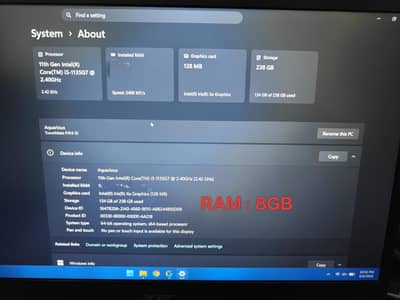 Acer i5 11th gen
