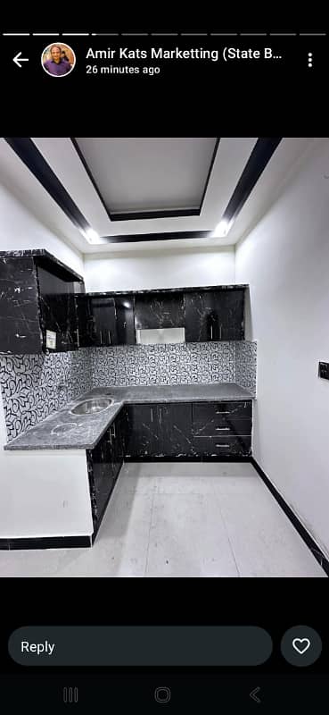 2 Bed D/D 2nd Floor Commercial Leased Flat For Sale At Quetta Town Society Near By Karachi University Society Sector 18A Scheme 33 Karachi.