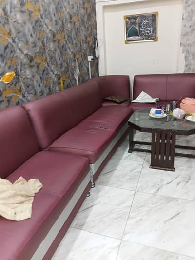 L shape sofa set
