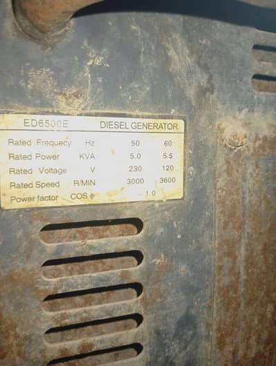 5.5 KVA diesel generator