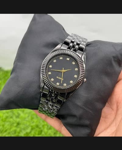 Men watch / Black watch / silver watch / black & silver watch