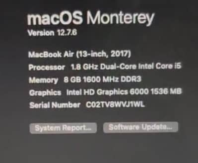 ​Apple MacBook Air 2017, 13''8GB RAM / Intel i5 – Excellent Condition