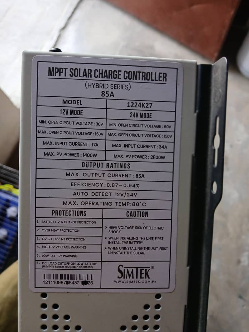 Simtek solar controller and ups 2