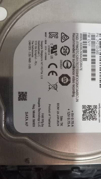 Segate Skyhawk 4TB surveillance  Hard Drive excellent  condition