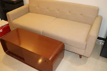 3 Seater Size 6.5ft Mid Century Modern Sofa