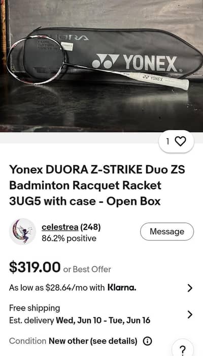 Yonex Duora Z Strike Made in Japan