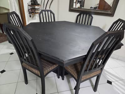 Wooden 6 Seater Dining Table