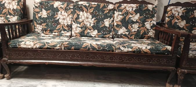 wooden sofa set
