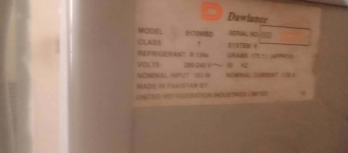 Dawlance Refrigator 1