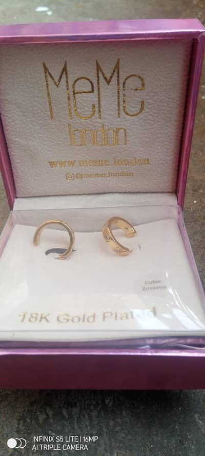 Gold plated earings for sale