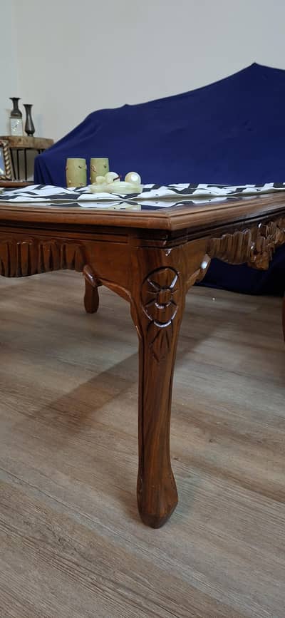 PURE SHEESHAM CENTER AND SIDE TABLE